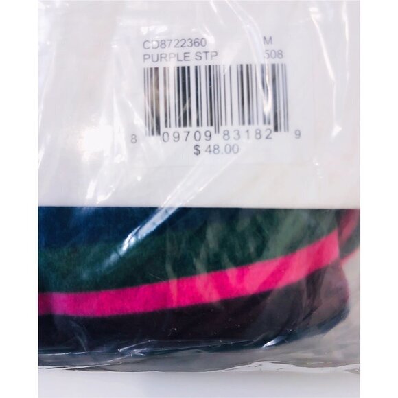 Cuddl Duds Womens Purple Striped Long Sleeve Cozy Pajamas 2 Pc Sets Sz M New - Picture 4 of 9